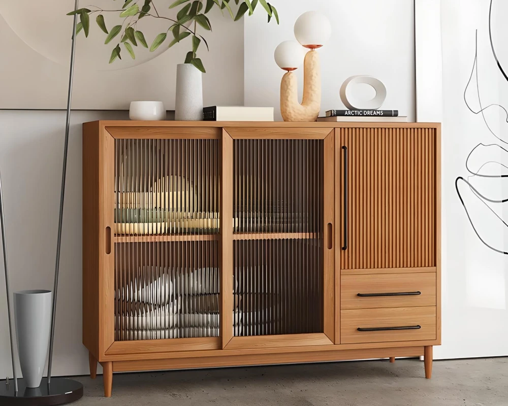 rustic wood sideboard